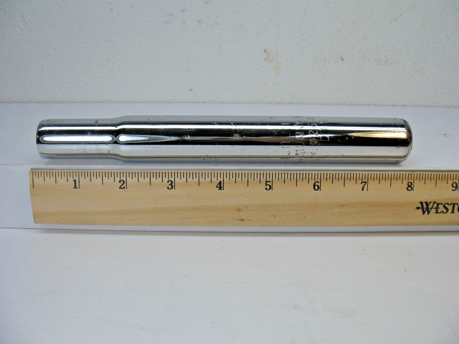 Chrome/Silver Steel Seat Post from a 16″ RoyalBaby Star Bike 25.4 – Used
