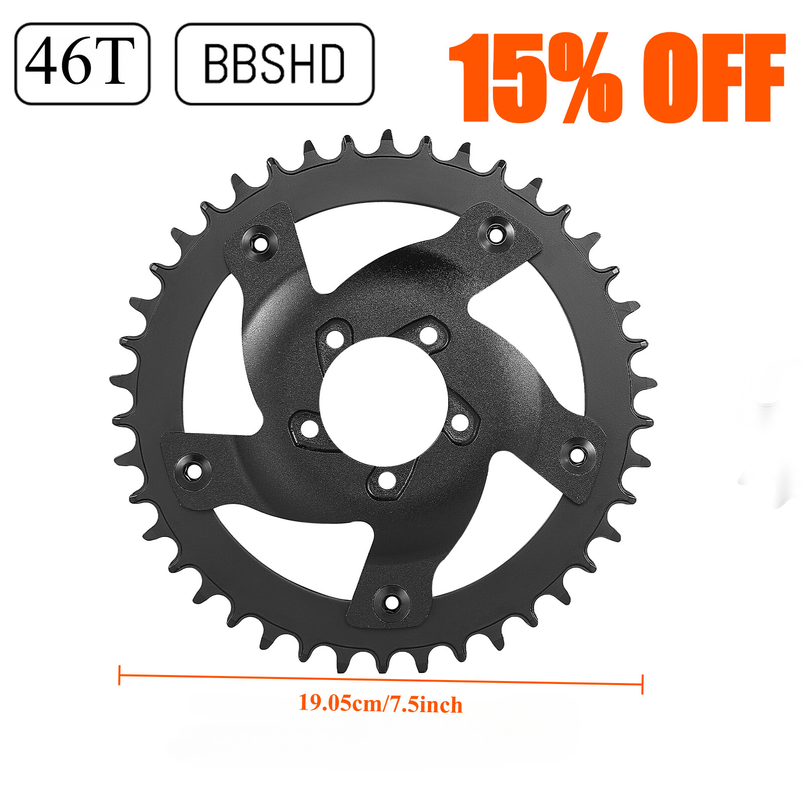 46T 42T E-bike Chainring Motorized Bicycle Chain Wheel FOR BAFANG BBSHD 15% OFF
