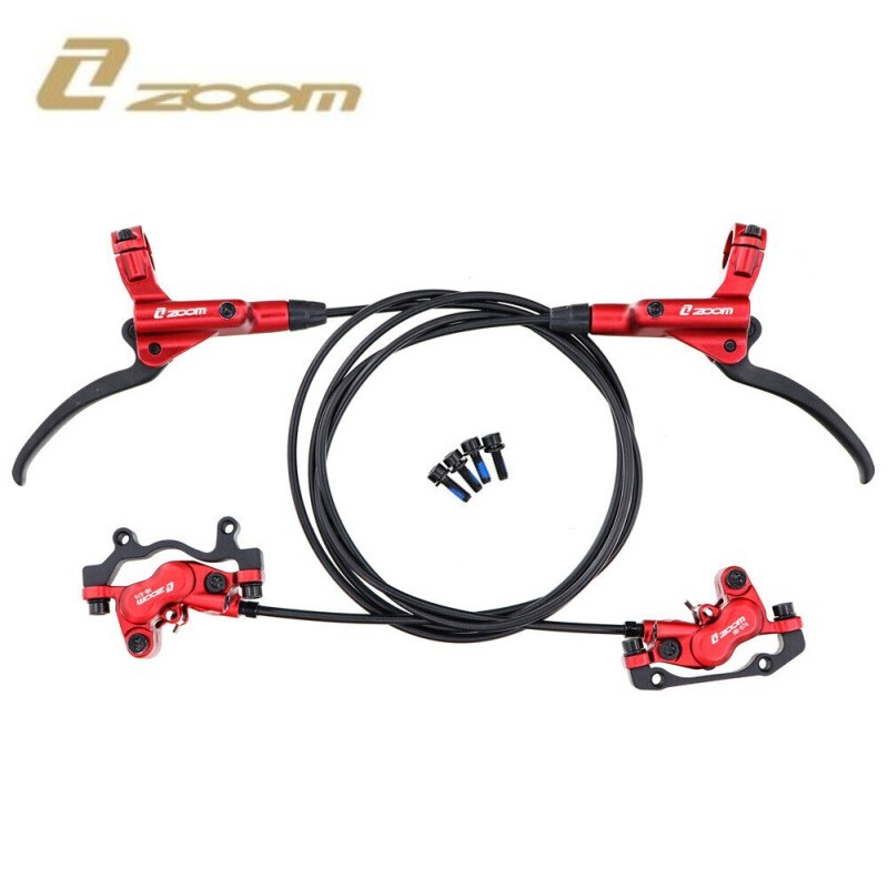 ZOOM HB876 4 Piston Hydraulic Disc Brake Set 850/1500MM MTB Bike Bicycle Black