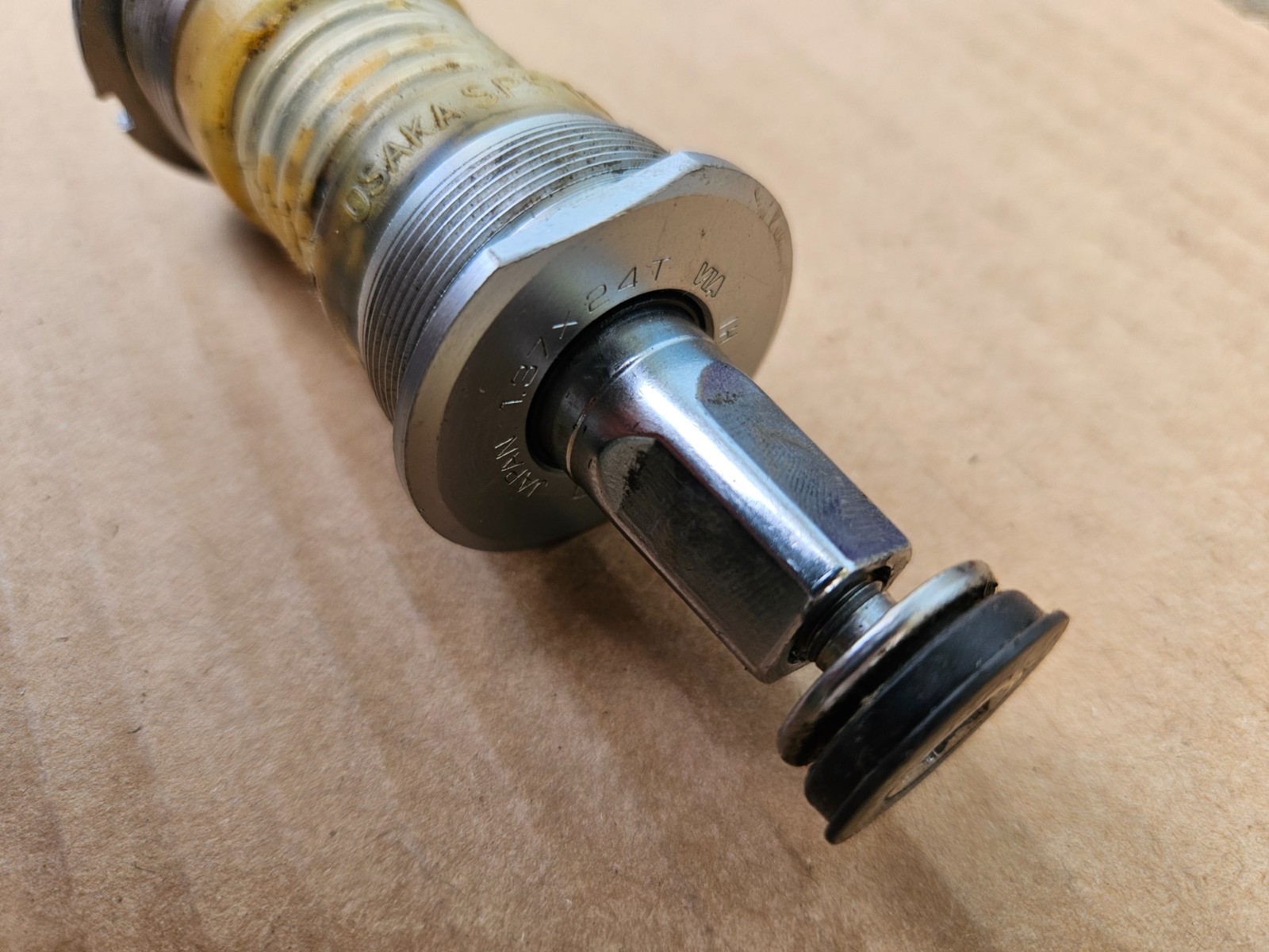 Vintage Shimano XT Deerhead Cup and Cone Bottom Bracket 68mm x 121.5mm Japan
