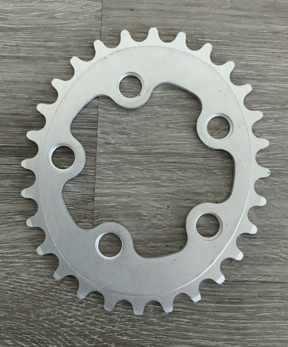 OVAL BIO-PACE CHAIN RINGS (1) 28 TOOTH 74 BCD SILVER 6, 7, OR 8 SPEED NEW