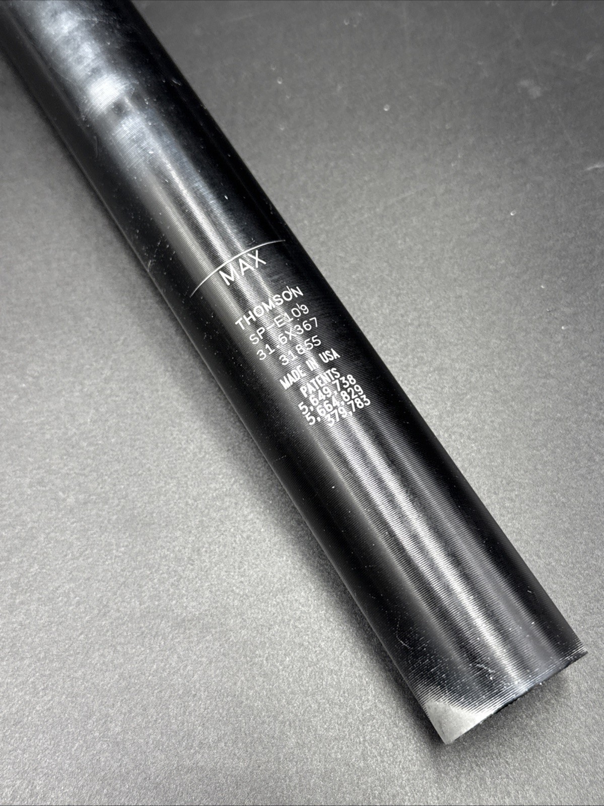 THOMSON Elite ZERO Setback 31.6mm x 367mm Black Seatpost VERY GOOD USED
