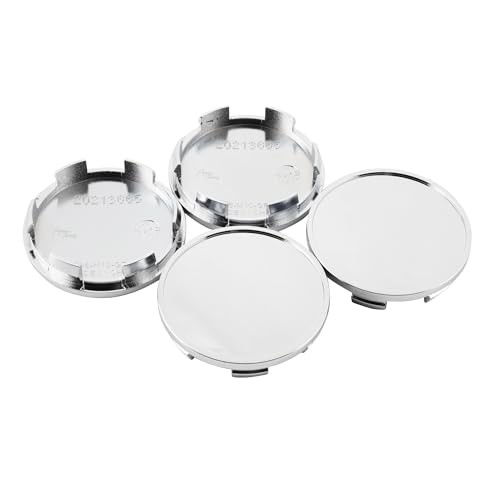 4Pcs 65mm(2.56in) Wheel Outer 65MM 2.56″ . Inner 59MM 2.32″ Chrome Silver