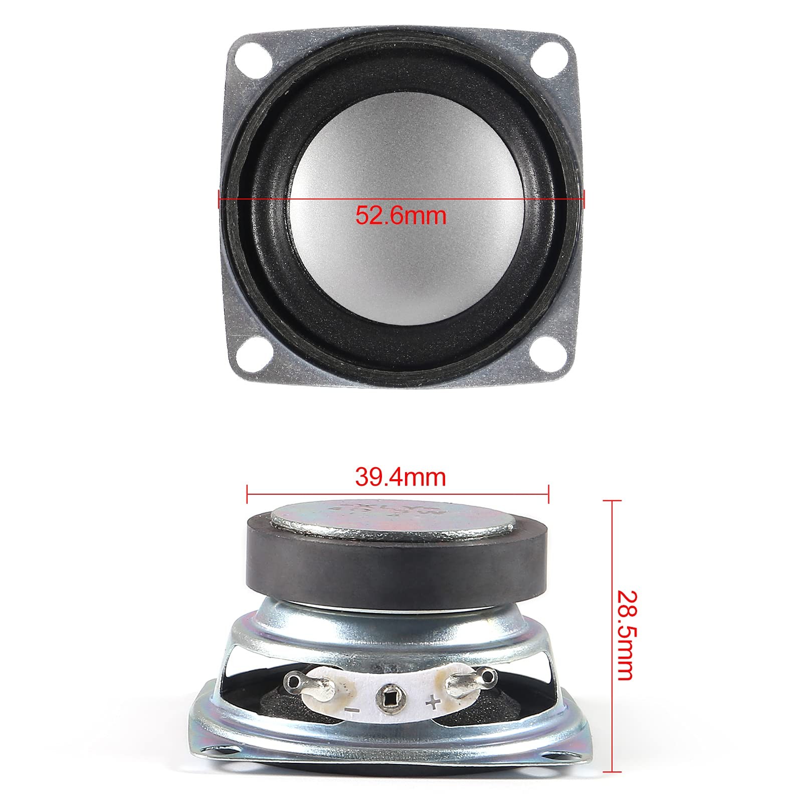 4 x Audio Speakers, 5.1cm, 4 Ohm, 3W, for Arduino and DIY Speakers