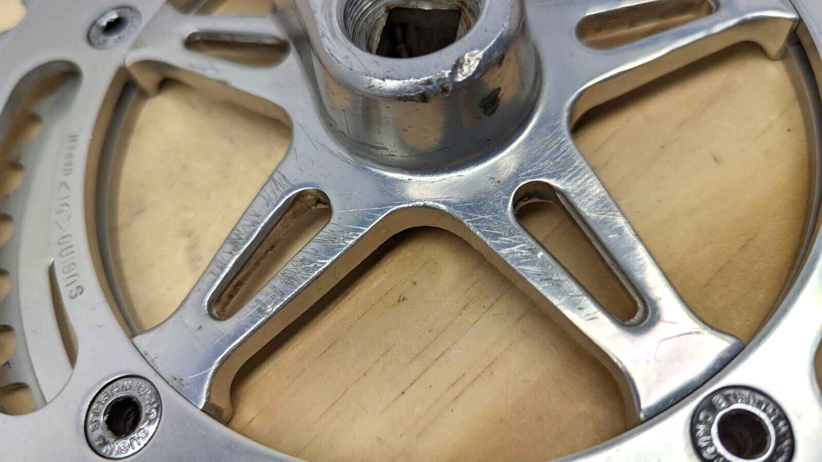 VINTAGE Sugino Mighty Competition Crankset – 171mm – 51/44 Double – Road