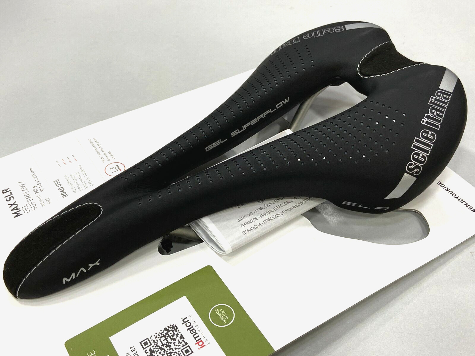 Selle Italia Max SLR Gel Superflow Ti 316 Rail L3 145x275mm Saddle (Black)