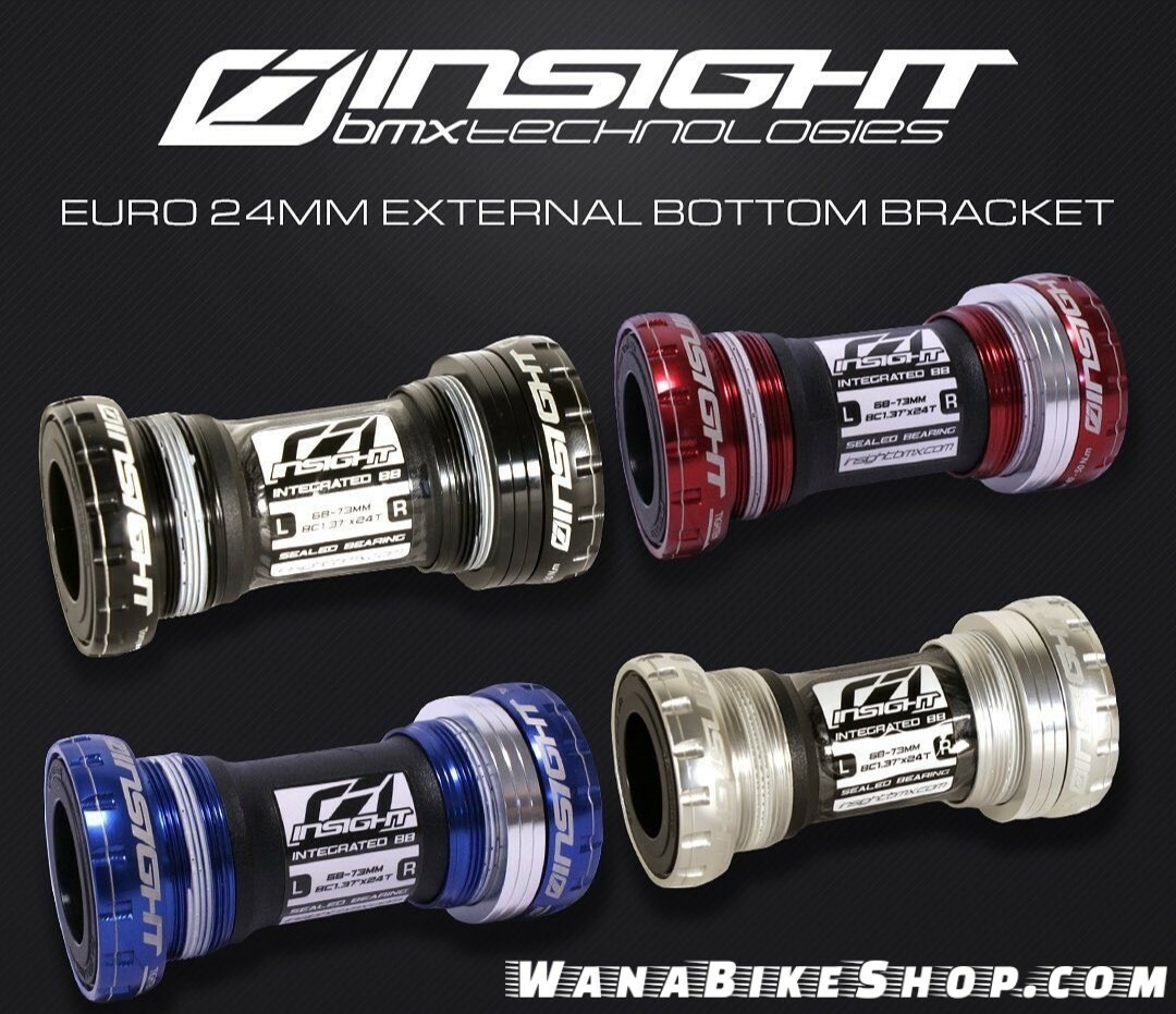 INSIGHT BMX 24MM OUTBOARD BOTTOM BRACKET 68MM/73MM BLUE