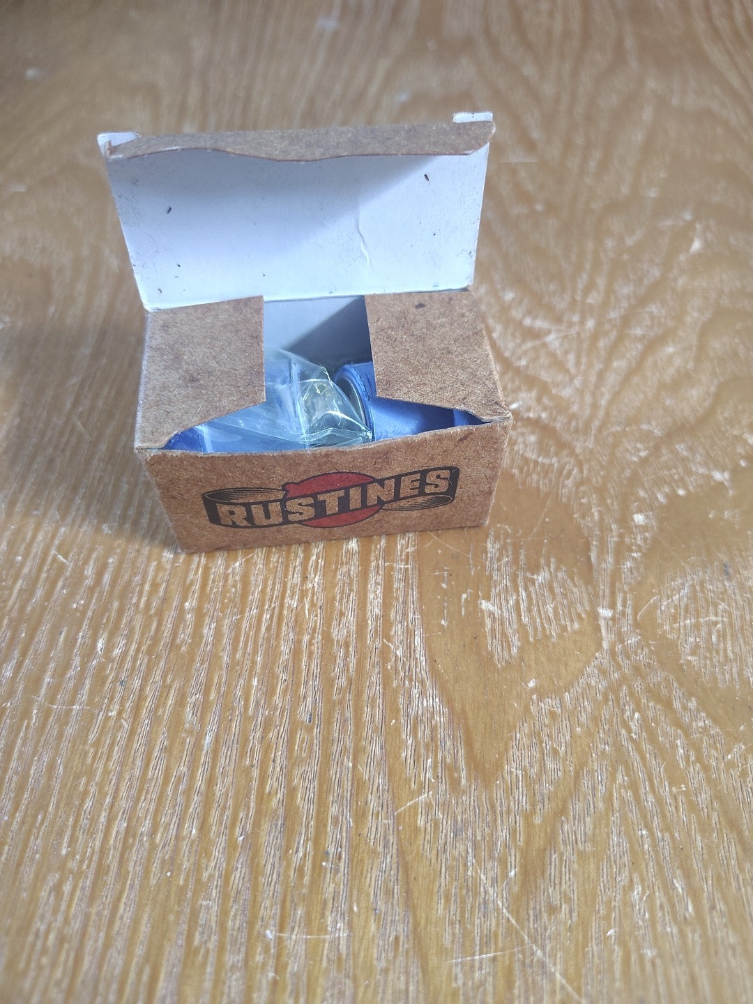 [8.40] Rustines Pair 2 Rubber Handle Bar End Expanding Plugs Caps NIB Blue