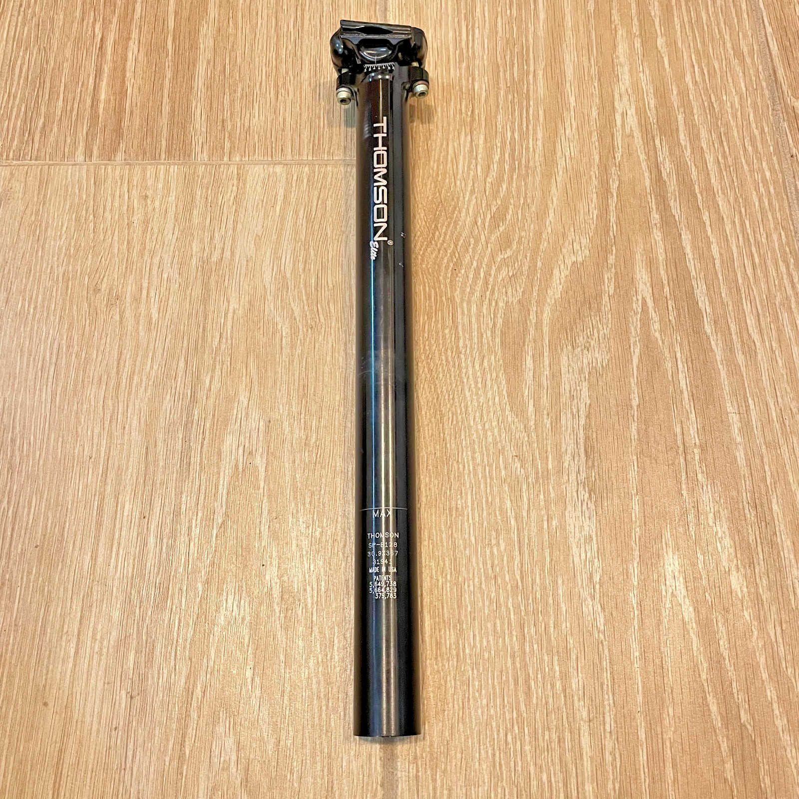 Thomson Elite Seatpost – Zero offset 30.9mm x 367mm SP-E128 Black