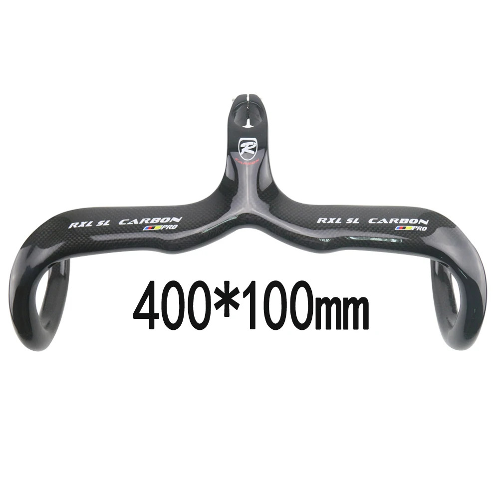 Integrated Carbon Bicycle Handlebar, Road Bike Drop Bar 400mm, 420mm, 440mm