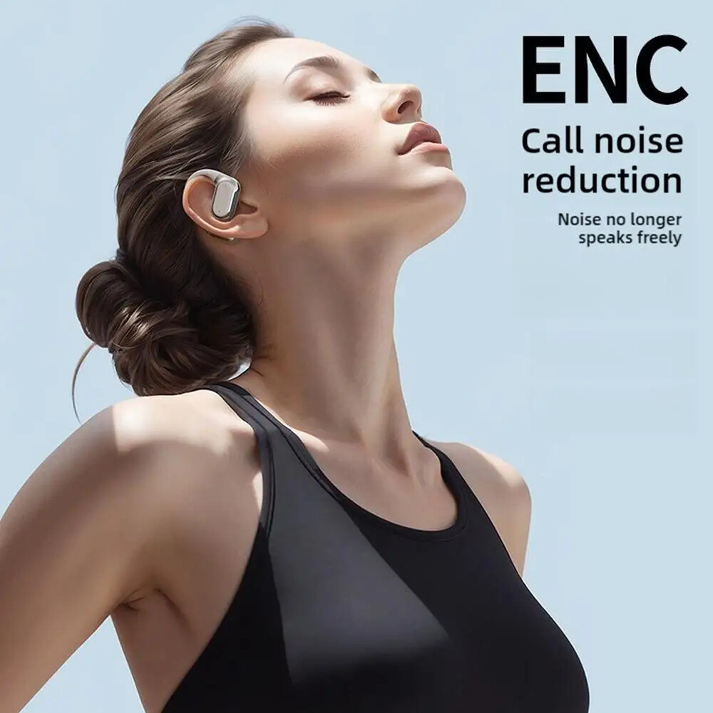 Bluetooth 5.4 Headphones Wireless Earbuds Open-Ear Sport Headset Touch Screen