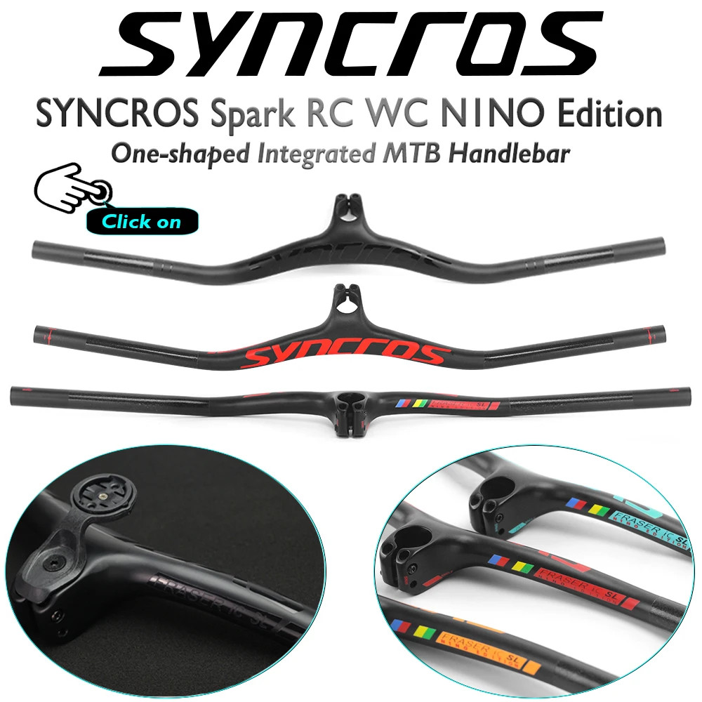SYNCROS FRASER IC SL -17° MTB Carbon Bike Integrated Handlebar With Mount Holder