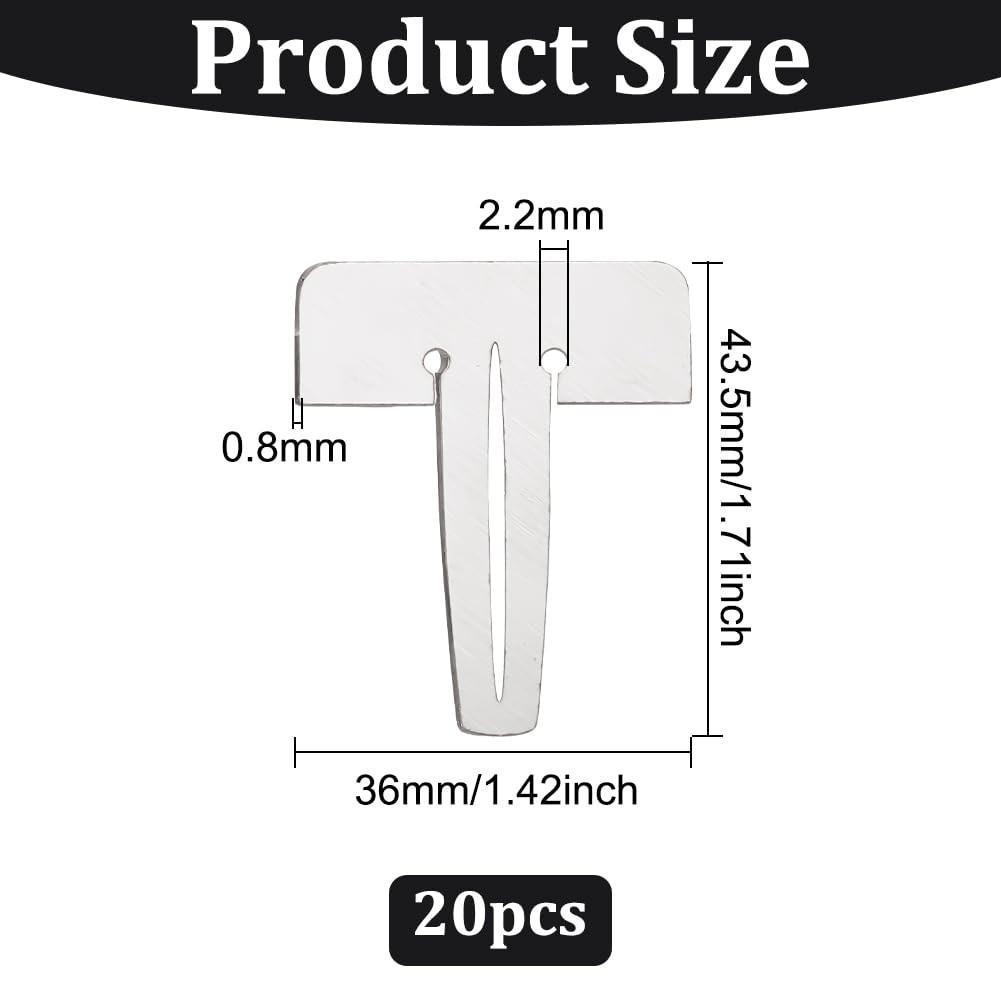 BENECREAT 20 PCS Stainless Steel Honeycomb Pin, Pin 1.4×1.7 inches