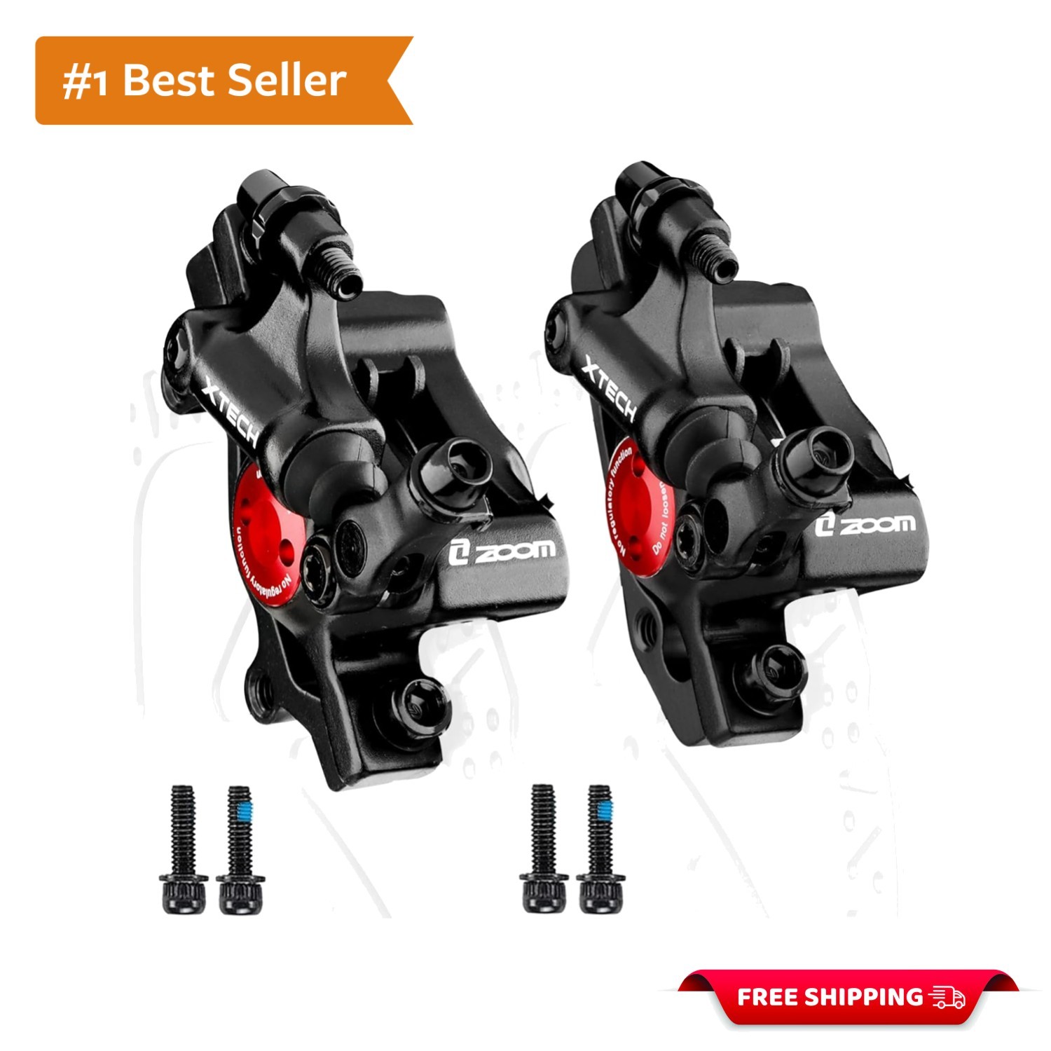 Cable-Actuated Hydraulic Disc Brake System for Smooth Riding – Set of 2 Calipers