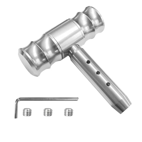 BDZMC Car Gear Shift Head, Car Modification Aircraft Joystick Shift Silver