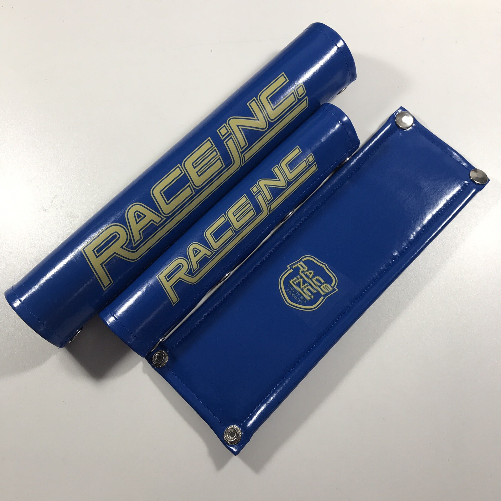Race INC BMX Pad Set Oldschool REPOP P.K. RIPPER GJS DG Kuwahara FMF Blue/Gold