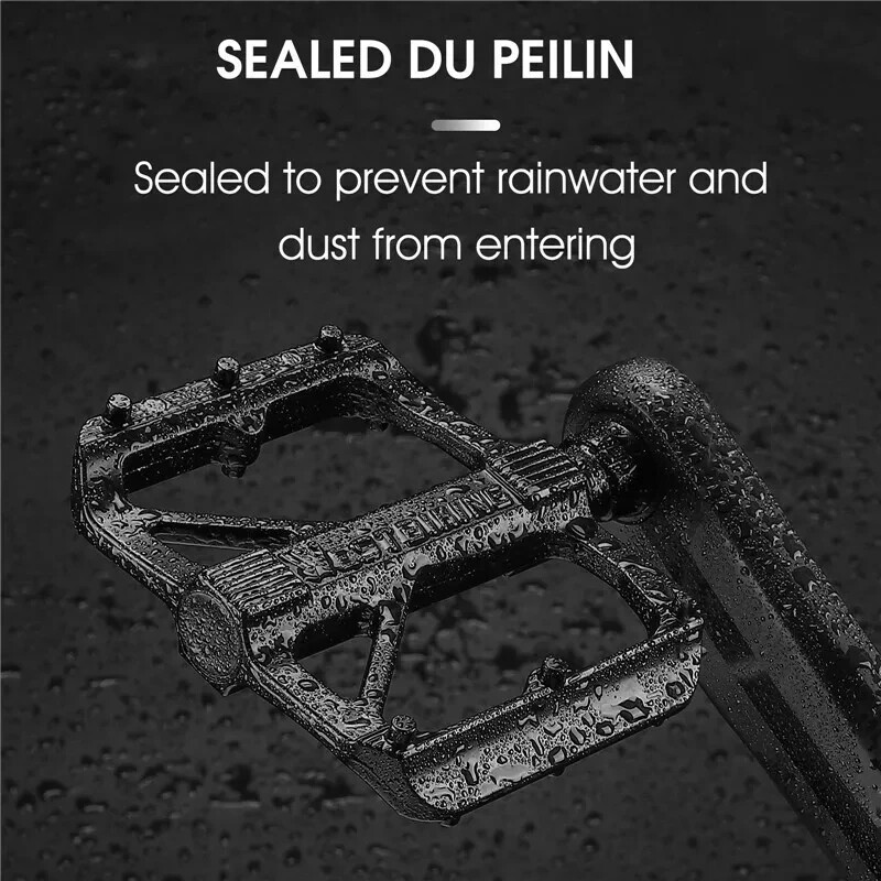 West Biking 9/16 Bicycle Pedals DU Bearing Aluminum Bicycle Pedals in Black