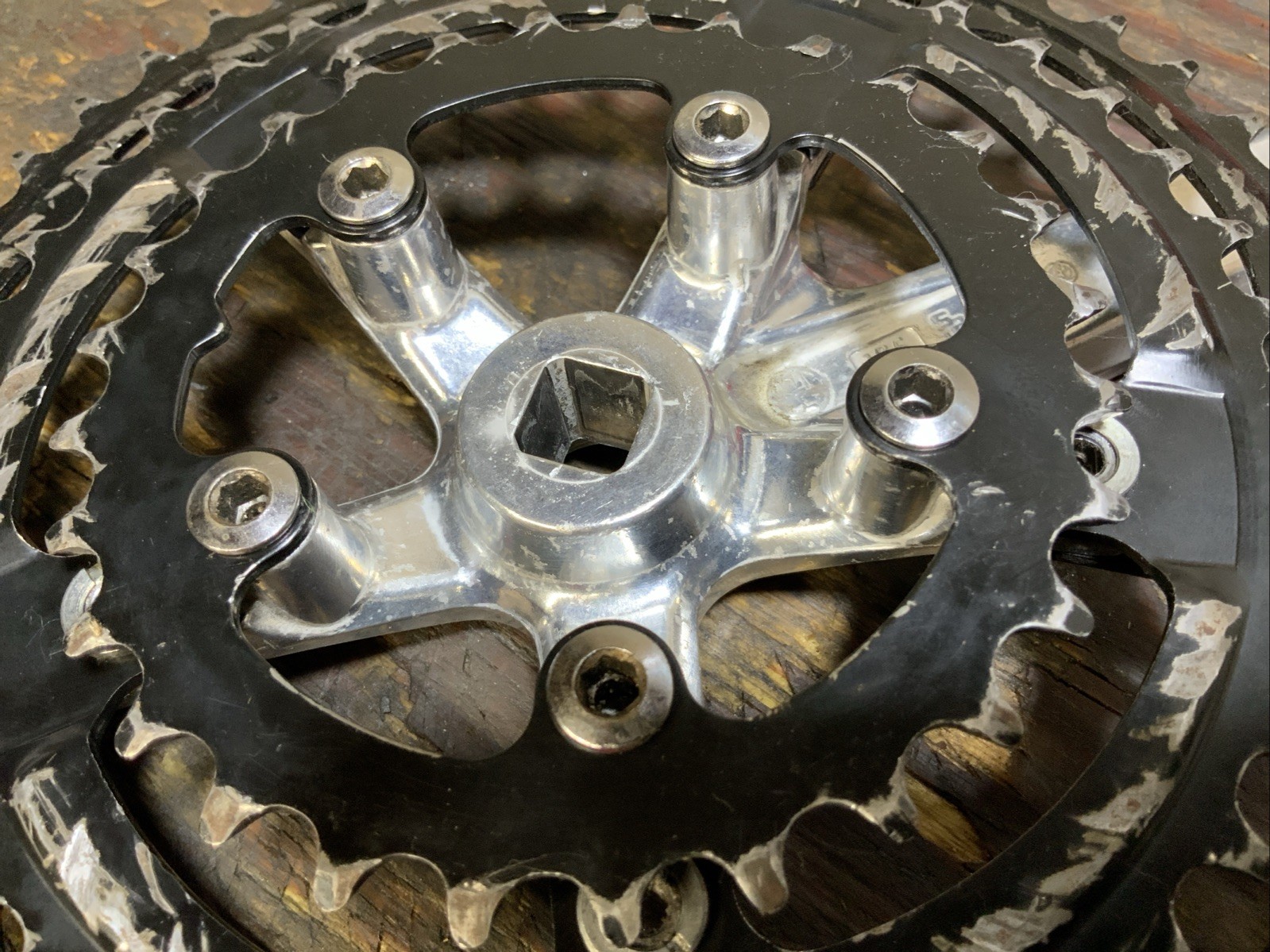 SR Suntour Sakae XCE 175mm 50/40/28t Triple Crankset MTB/Hybrid w/Bolts & Covers