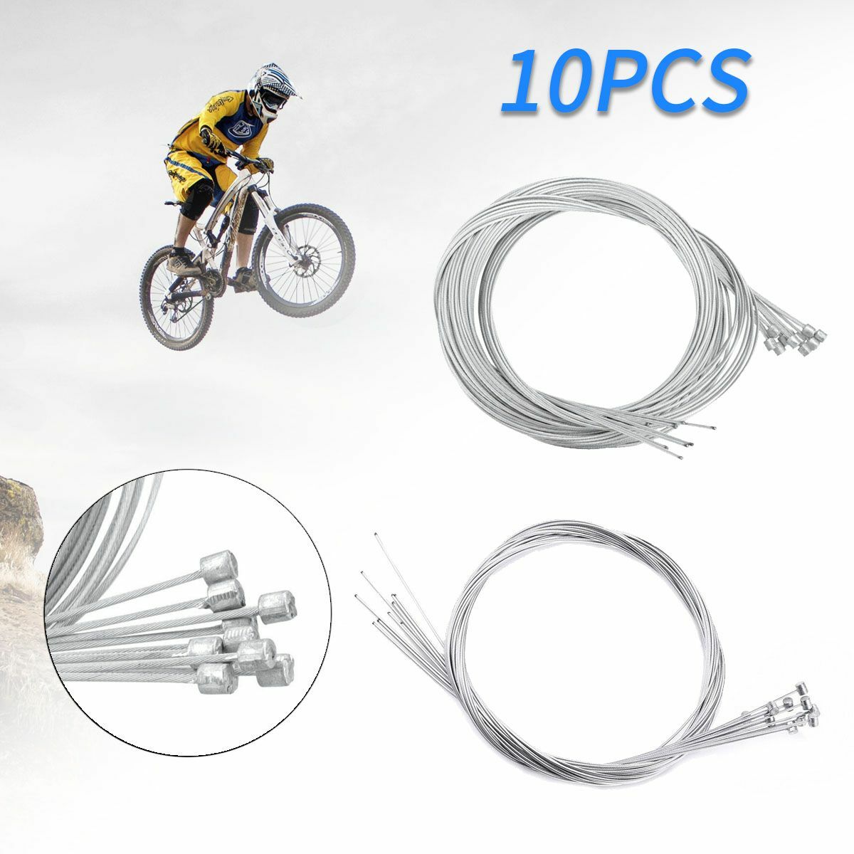 10PCS Bicycle Shift Shifter Derailleur Gear Stainless Steel Inner Cable Wire USA