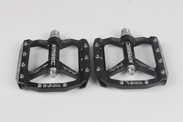 KRSEC Aluminum Road MTB Mountain Bike XC Bicycle Pedal Bearing Flat Pedals 9/16