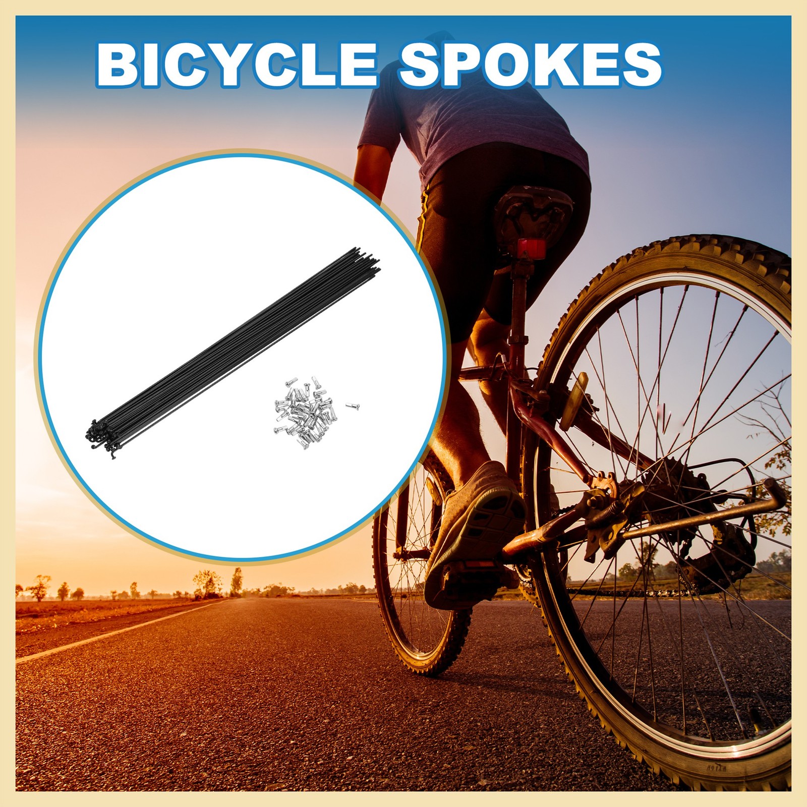 Bike Bicycle Spokes 14G 295MM Mountain Bike Spokes steel 36Pcs