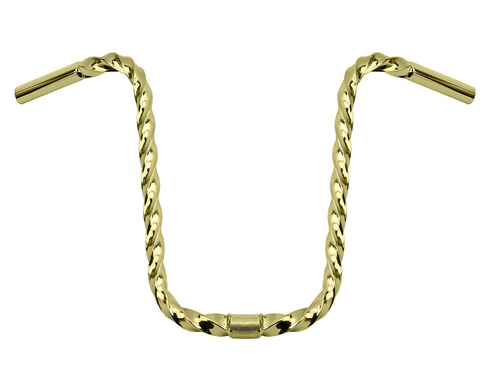 Vintage Lowrider U All Square Twisted Bike Bicycle Handlebar 15″ 25.4mm Gold.