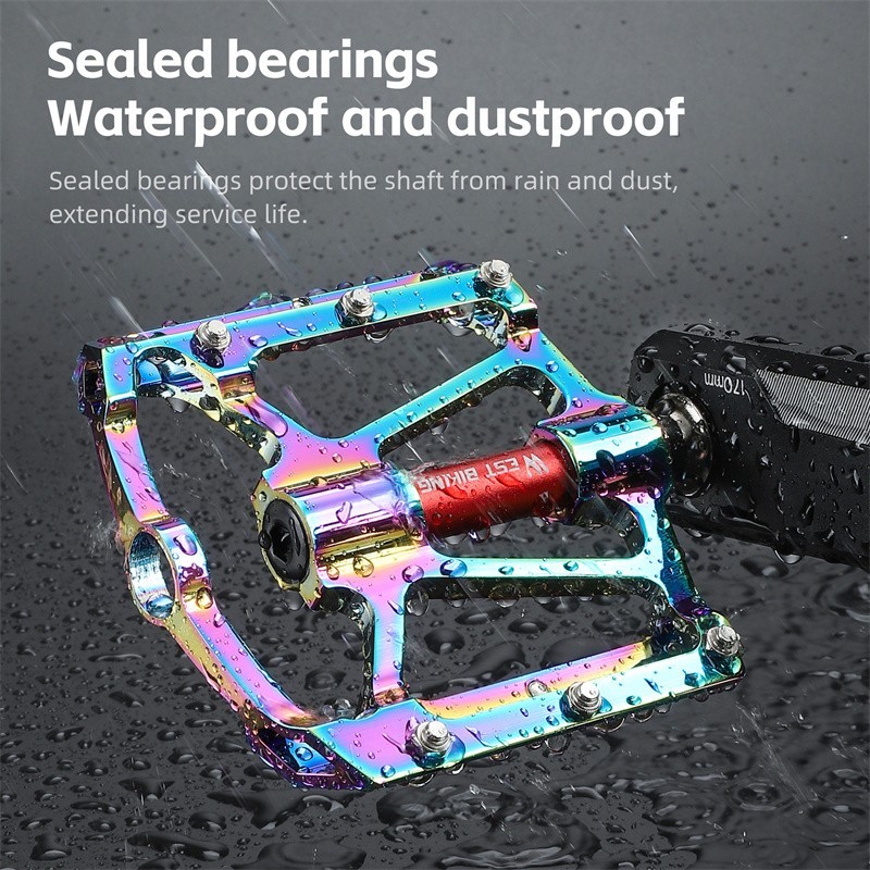 WEST BIKING 3 Sealed Bearing 9/16″ Bicycle Pedals Cycling Bike Pedals Colorful