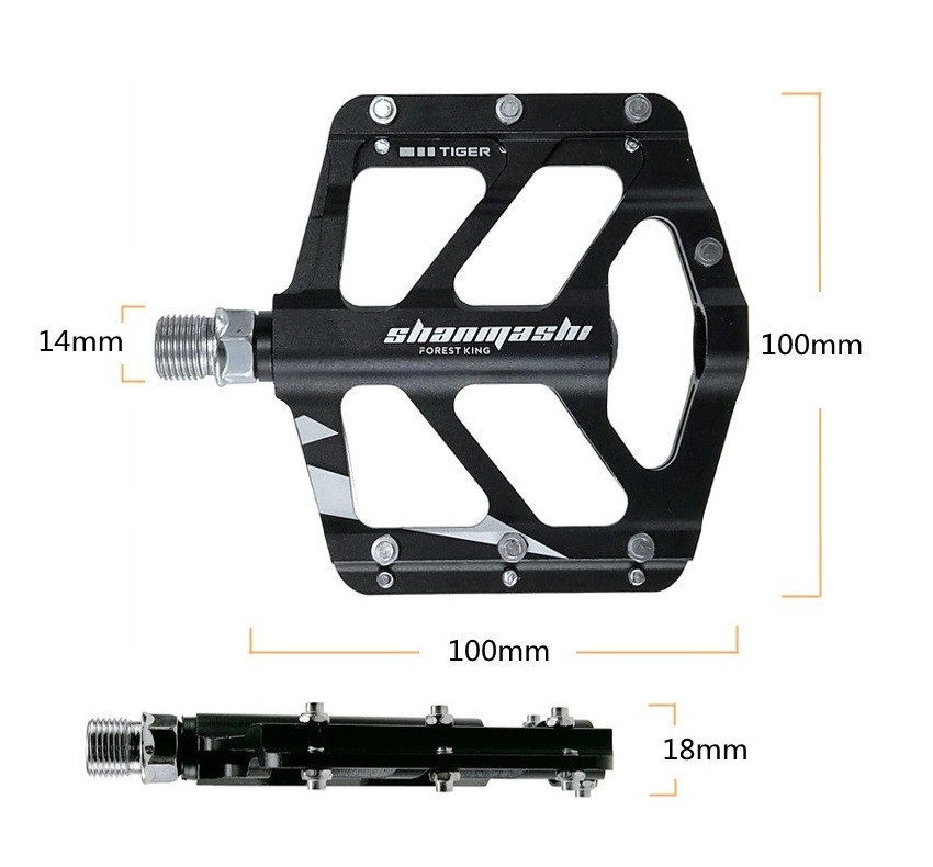 CNC Aluminum Road MTB Folding Bike Bicycle Pedal Flat Pedals Bearing Tiger