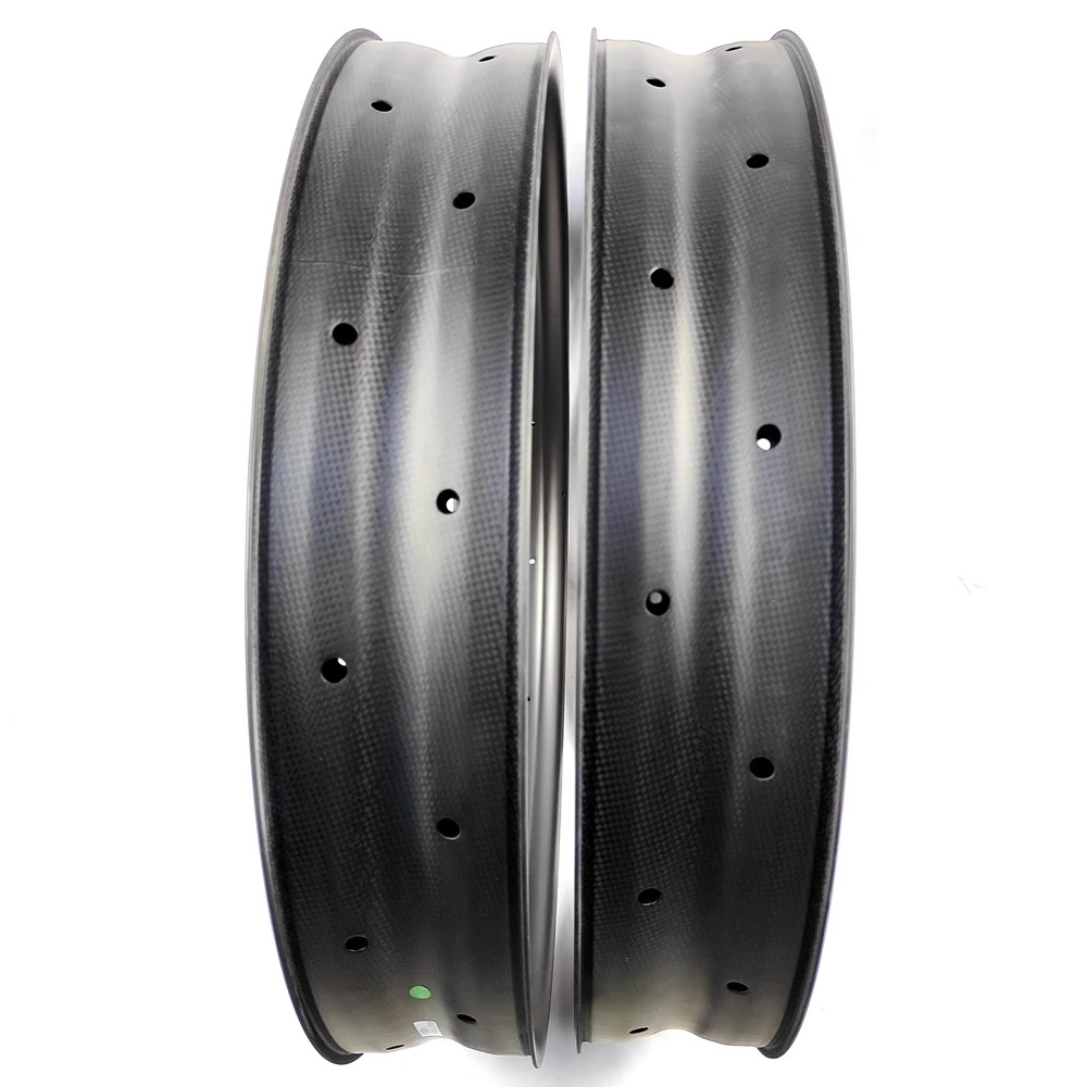 26er 100*25mm Full Carbon Snow Fat Bicycly Disc Brake Rim Matte Glossy UD/3K