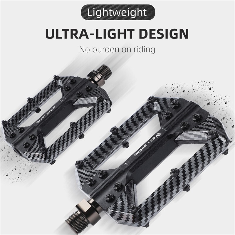 Aluminum Nylon Bicycle Pedals 3 Bearing Carbon Fiber Coating Cycling Bike Pedals