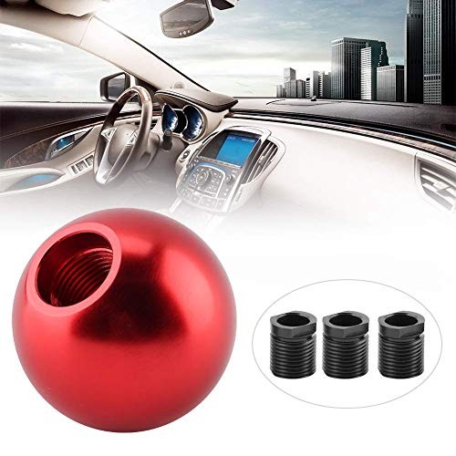 Shift Knob Head Universal Round Shift Knob Red Aluminum Manual Gear Stick