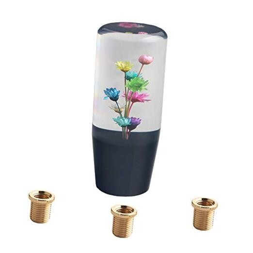 JDM 10CM Real Flowers Shift Knob – Durable Acrylic Shift for Gears