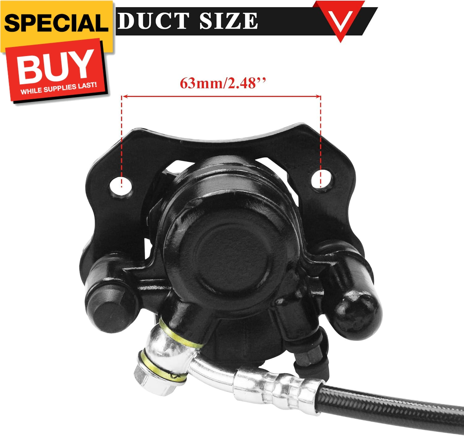 Hydraulic Front Disc Brake Caliper System + 158mm Disk Brake Rotor for 50cc 70cc