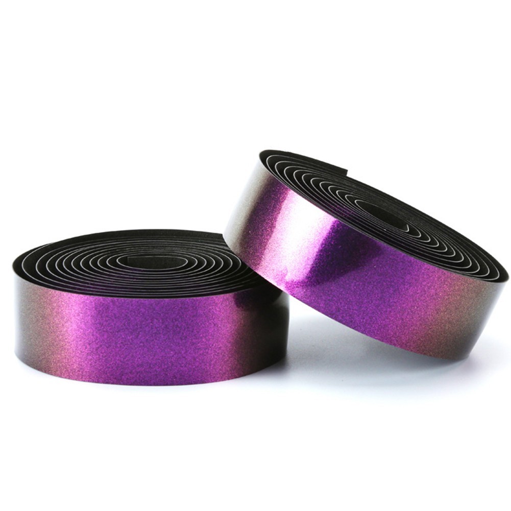Reflective Road Bike Riding Handlebar Wrap Tape Pair PU Color Changing