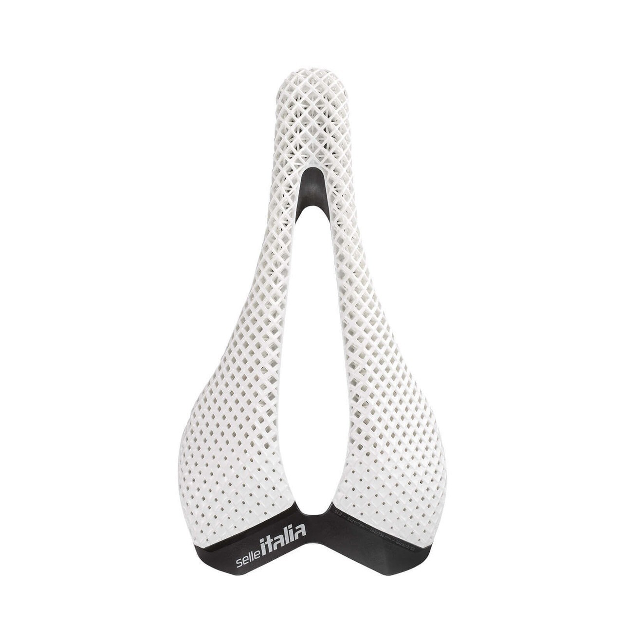 SELLE ITALIA SLR 3D CARBON OPAL WHITE – LIMITED EDITION – 3D PRINTED ROAD SADDLE