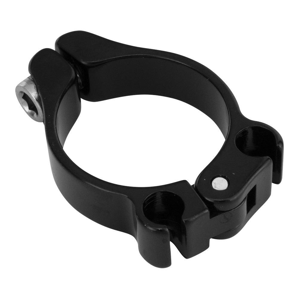 ALLOY CLAMP-ON DOUBLE CABLE HOUSING STOP IN DIFFERENT SIZES SILVER OR BLACK