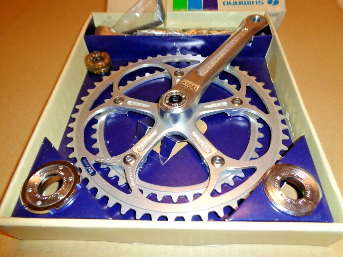 SHIMANO 600EX Arabesque 165mm 52/42T PCD 130mm Chainwheel set With BSC 68mm BB