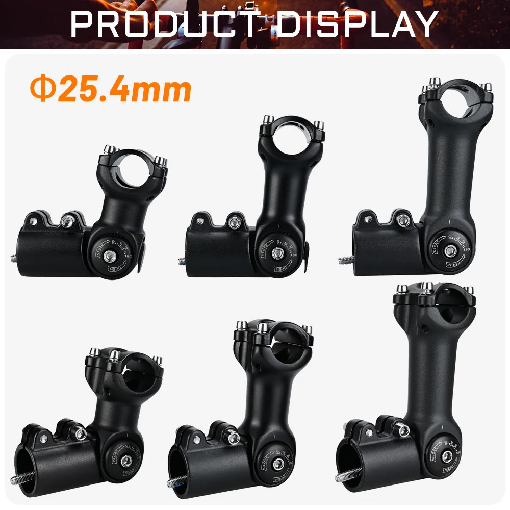 Bicycle Adjustable Stem 25.4/31.8mm Riser Bicycle Handle 60 / 80 / 93 / 100mm