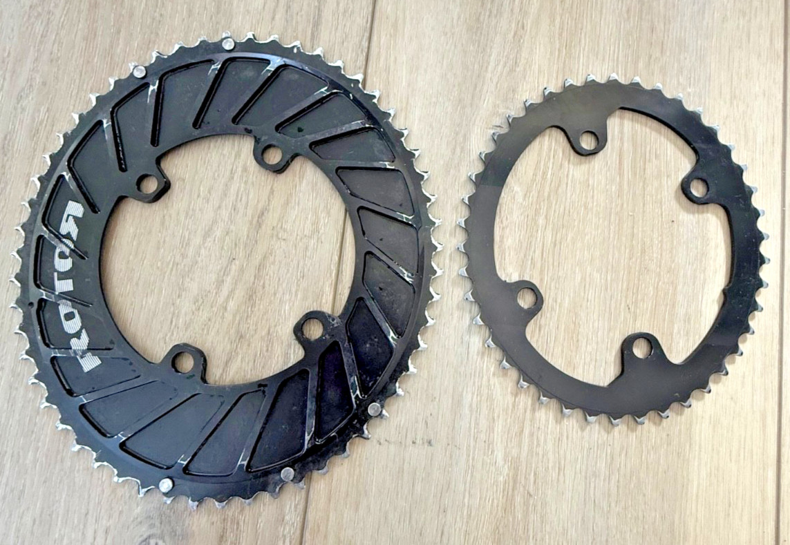 Rotor Bike 54/42 Tooth Q-Ring Oval Chainring Set – Shimano 11/12 Speed – 110×4