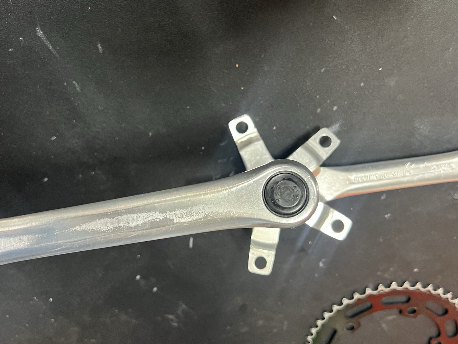 Vintage Sugino GT Crankset 175mm 110 BCD BMX Silver Japan