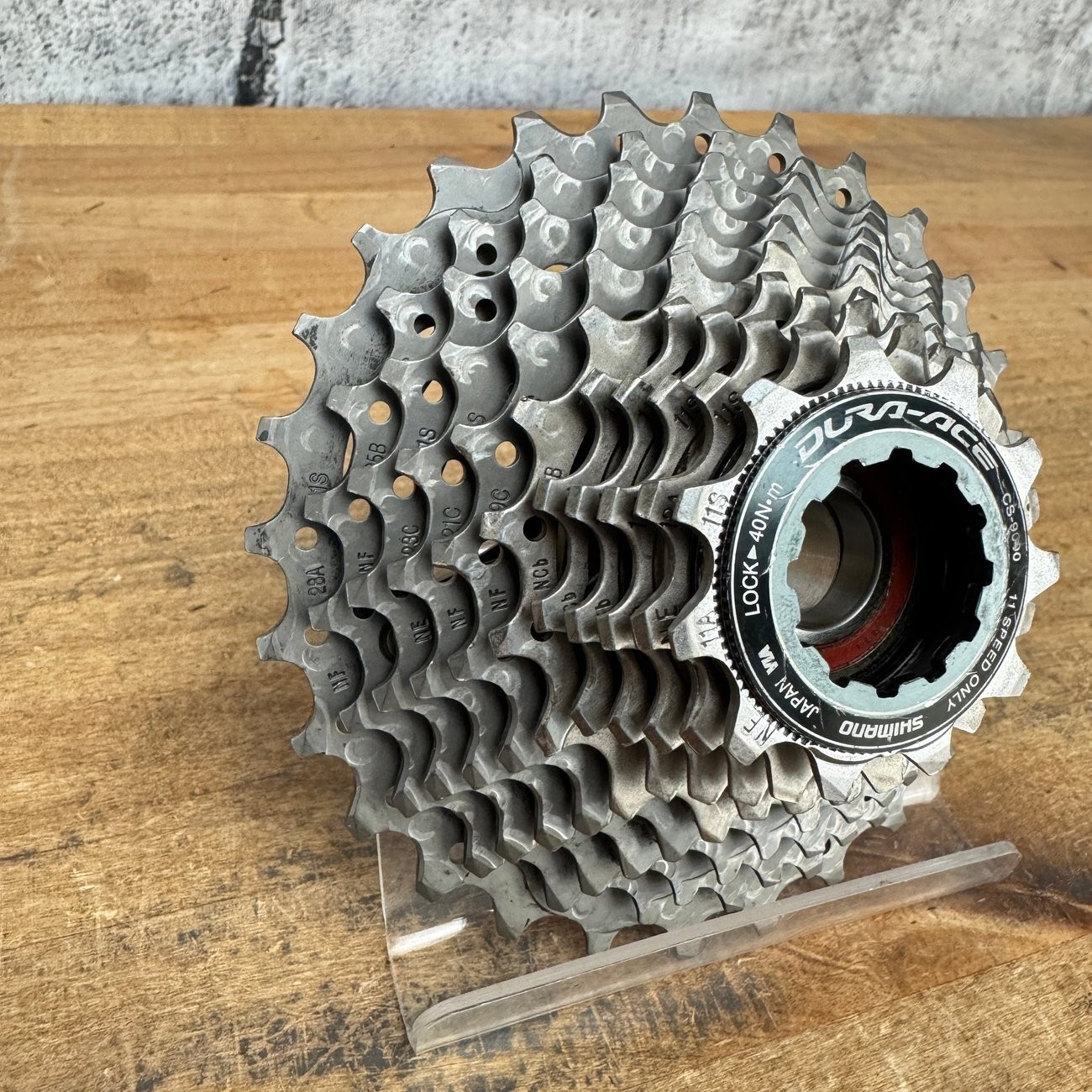 Typical Wear Shimano Dura Ace CS-9000 11-28t 11-Speed Bike Cassette 197g