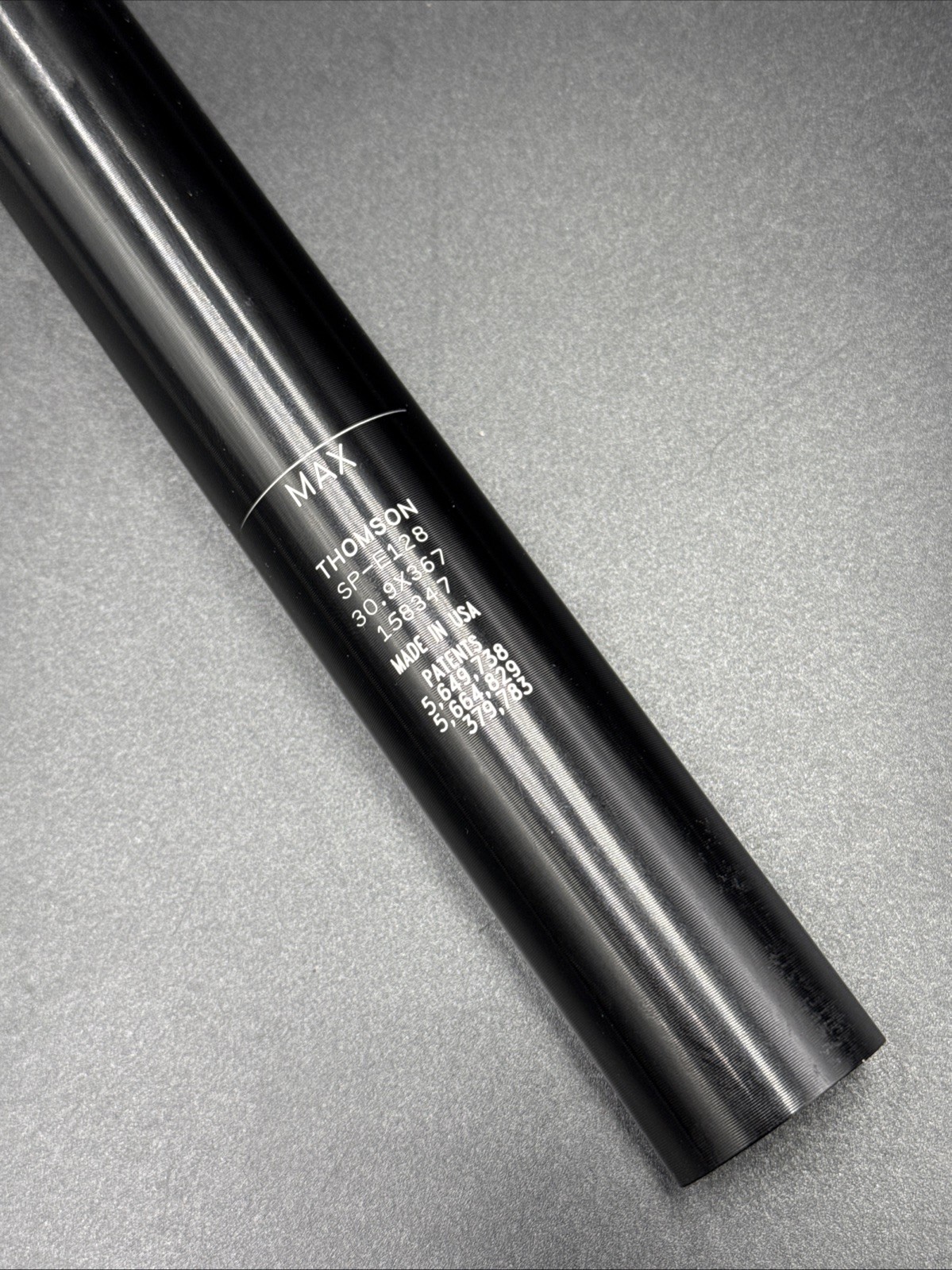 THOMSON Elite Zero Setback 30.9mm x 367mm Black Seatpost NEAR MINT USED
