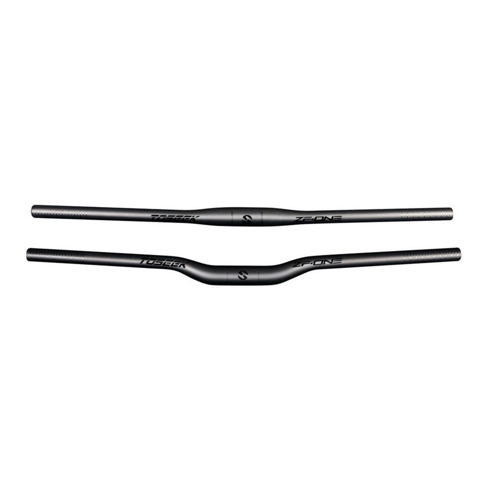 TOSEEK Carbon Bicycle Handlebar Mountain Bike Flat Bar Rise Bar 31.8*600-760mm
