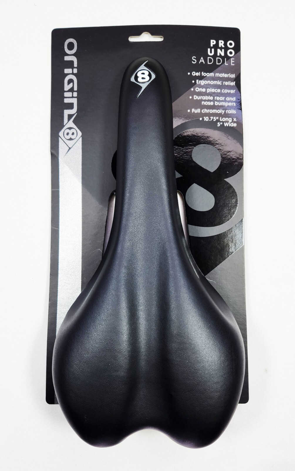Origin8 Pro Uno Saddle Gel Foam 10.75 inch x 5 inch Black