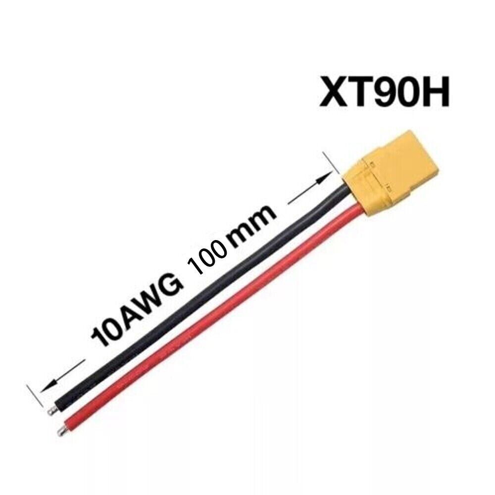 XT90 Male Connector Plug Lead Li-Ion Ebike Battery Charge Cable 10 AWG 100MM RC
