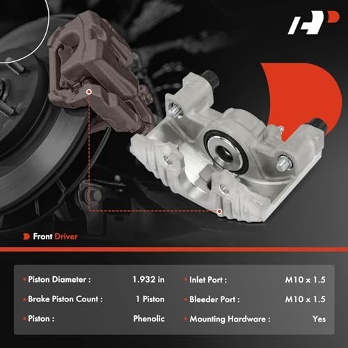 Disc Brake Caliper Assembly Without Bracket Compatible with Pontiac Fiero