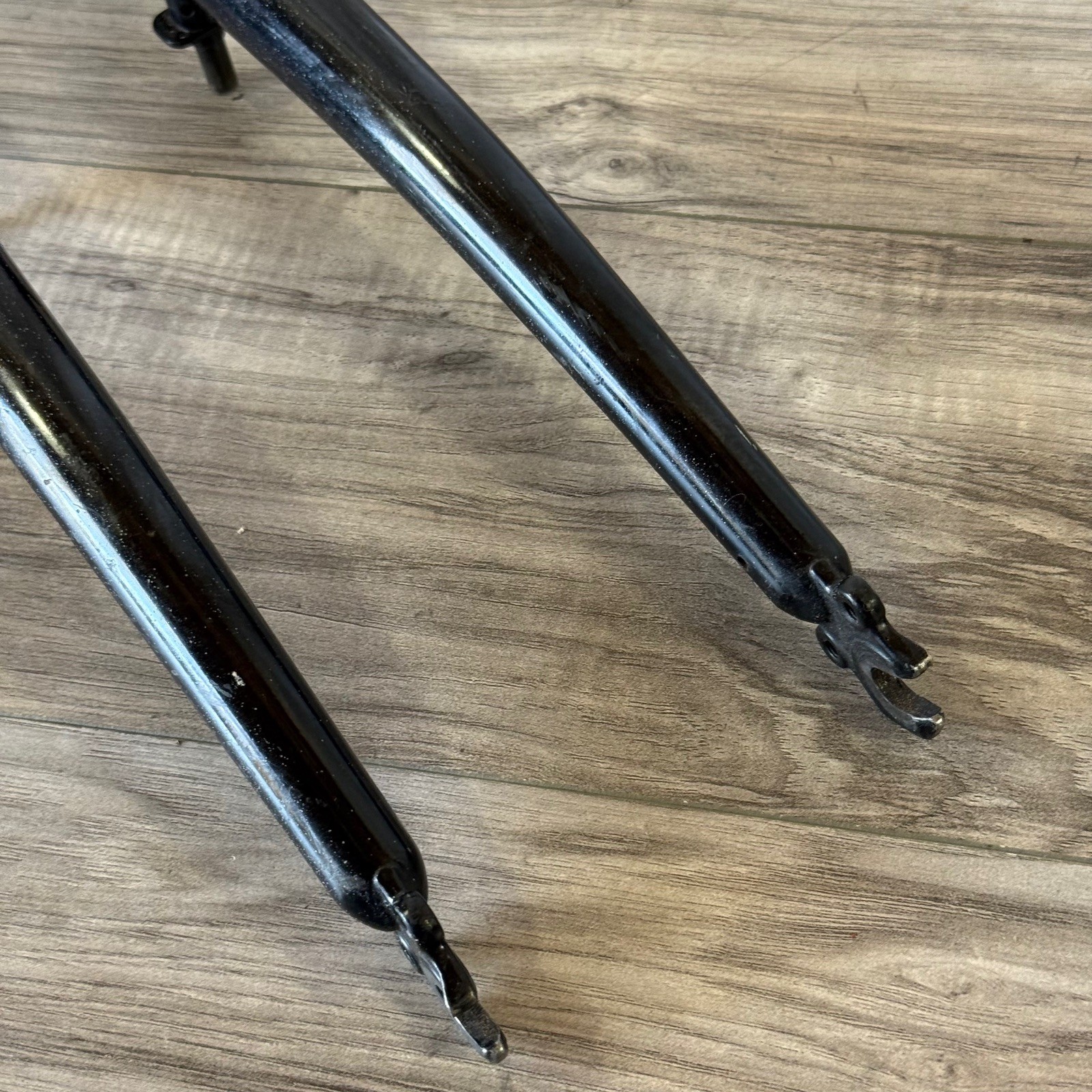Vintage 90s  1 1/8 Threaded MTB Fork 26 150mm 395 Axle-Crown Back Blue Sparkle