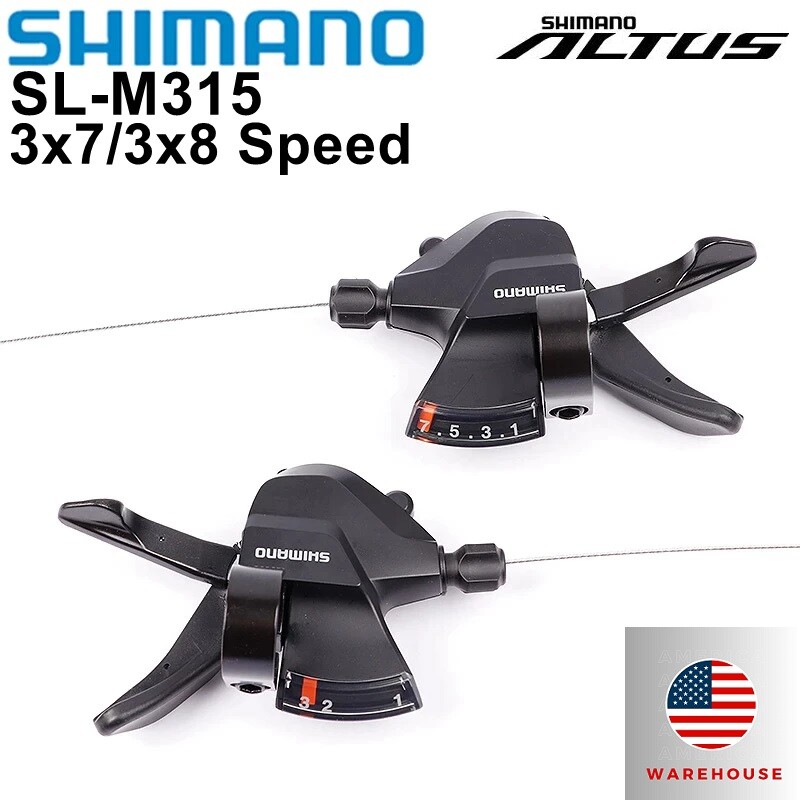 New Shimano Altus SL-M315 Rapidfire+ 3×7 / 3×8 Speed Trigger Shifter Set