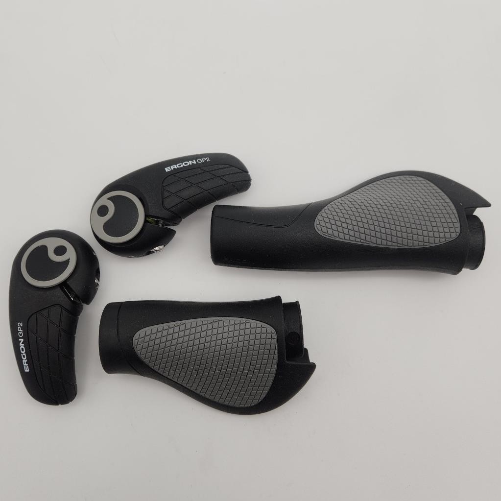 Ergon GP2-L Large Rohloff/Nexus Handlebar Bike Grips Black/Gray NO PACKAGE