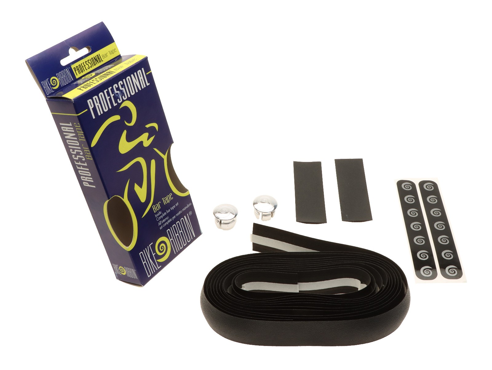 Bike Ribbon Professional Handlebar Tape Foam Black Faux-Leather Texture NEW NOS
